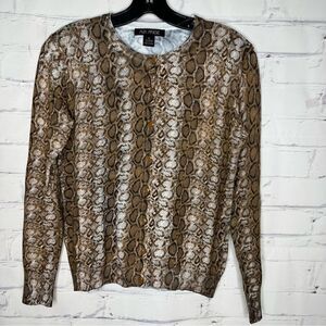 Ava Paige small animal print cardigan
